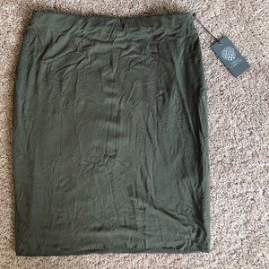 Vince Camuto XS Olive Green Pencil Skirt